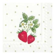 Ihr - Servetter Little Lovely Strawberry 24x24 cm