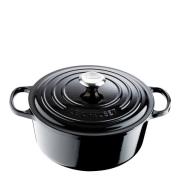 Le Creuset - Signature Gjutjärnsgryta rund 26 cm 5,3 L black blank