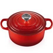 Le Creuset - Signature Gjutjärnsgryta Rund 22 cm 3,3 L Cerise