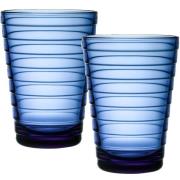 iittala - Aino Aalto Glas 33 cl 2-pack Ultramarinblå