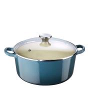 Le Creuset - Classic gjutjärnsgryta rund med glaslock 4,2 L deep teal