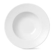 Lyngby Porcelæn - Rhombe Djuptallrik 24,5 cm Vit