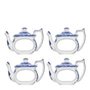 Spode - Blue Italian servettring 4-pack blå/vit