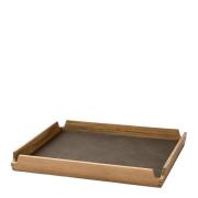 LIND DNA - Airy teak bricka 30,1x30,1 cm nupo kaviar