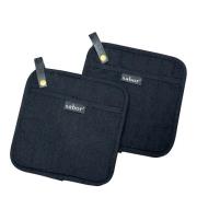 Sabor - Home grytlapp 20x20 cm 2-pack svart