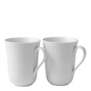 Royal Copenhagen - White Fluted Mugg 36 cl 2-pack