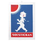 Solstickan - Handduk Halvlinne 50x70 cm Röd/Blå