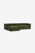 Kave Home - BLOK soffa - divan vänster - Grön - 4-sits soffor - Från H...