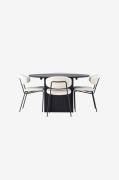 Venture Home - Matgrupp Matilda med 4st stolar Chico - Svart - Matgrup...