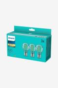 Philips - 3-pack LED E27 Normal Klar 60W - Ljuskällor & glödlampor - F...