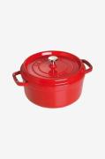 Staub - Gryta La Cocotte rund 26 cm, 5,2 l - Röd - Grytor & kastruller...