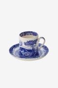 Spode - Kaffekopp med fat Blue Italian 9 cl - Blå - Koppar & muggar - ...