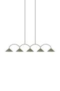 Globen Lighting - Pendel Curve 5 - Grön - Takpendlar - Från Homeroom