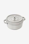 Staub - Gryta La Cocotte rund 22 cm, 2,6 l - Grå - Grytor & kastruller...