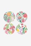 Maxwell & Williams - Glasunderlägg Native Blooms 4-p - Vit - Bar- & dr...