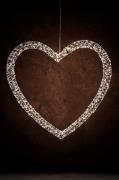 NORDFORM - Metal Heart 50X3,5Cm M/720 LED - Vit - Adventsstjärnor - Fr...