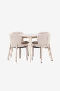 Venture Home - Matbord Flora med Astoria-stol - Beige - Matgrupper - F...