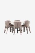 Venture Home - Matbord Copenhagen med Astoria-stol - Brun - Matgrupper...
