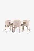 Venture Home - Matbord Copenhagen med Astoria stol - Beige - Matgruppe...