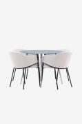Venture Home - Plaza matbord med Evelina matstol - Grå - Matgrupper - ...