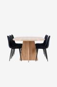 Venture Home - Bootcut matbord med Polar matstol - Svart - Matgrupper ...