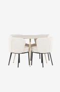 Venture Home - Plaza matbord med Agnes matstol - Vit - Matgrupper - Fr...