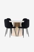Venture Home - Lanzo matbord med Polar matstol - Svart - Matgrupper - ...