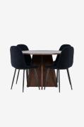 Venture Home - Bootcut matbord med Polar matstol - Svart - Matgrupper ...