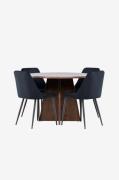 Venture Home - Bootcut matbord med nattmatstol - Svart - Matgrupper - ...