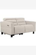 Loft24 - Soffa 2-sits 1 elektrisk recliner Carpari - Vit - 2-sits soff...