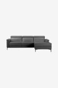 Dorel Home - Hörnsoffa Sektionssoffa Bäddsoffa Perry - Brun - 3-sits s...