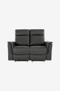Loft24 - Soffa 3-sits soffa med 2 manuella vilstolar Lund - Svart - 3-...