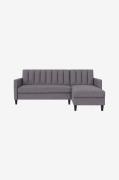 Dorel Home - Bäddsoffa 3-sits med schäslong Celine - Grå - Bäddsoffor ...