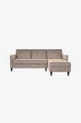 Dorel Home - Bäddsoffa 3-sits med schäslong Presley - Grå - Bäddsoffor...