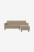 Dorel Home - Bäddsoffa 3-sits med schäslong Presley - Brun - Bäddsoffo...