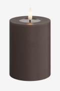 DeluxeHomeart - LED-pelarljus 7,5x10 cm - Brun - Ljus - Från Homeroom