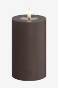 DeluxeHomeart - LED-pelarljus 7,5x12,5 cm - Brun - Ljus - Från Homeroo...