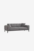 Hanah Home - Bäddsoffa med 3 sittplatser Athena - Grå - Bäddsoffor - F...