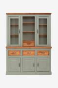 Loft24 - Buffé 3 dörrar 3 lådor 2 glasdörrar 1 låda Selma - Grön - Skå...