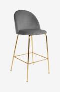 House Nordic - Barstol San Antonio, mässingben, 2-pack - Grå - Barstol...