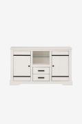Loft24 - Sideboard Loki 2 dörrar/2 lådor/1 glashylla - Vit - Skänkar &...