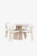 Venture Home - Matgrupp Olivia med 4st stolar Sia - Vit - Matgrupper -...