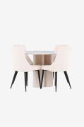 Venture Home - Olivia matbord med Leone matstol - Beige - Matgrupper -...