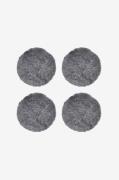 Skinnwille - Sittplätt rund Curly 4-pack - Grå - Sittdynor - Från Home...
