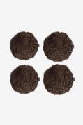 Skinnwille - Sittplätt rund Curly 4-pack - Brun - Sittdynor - Från Hom...