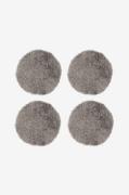 Skinnwille - Sittplätt rund Curly 4-pack - Grå - Sittdynor - Från Home...