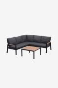 LifestyleGarden - Panama hörnsoffa för utomhusbruk m. soffbord 80*80 c...