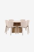 Venture Home - Matbord Strada med Astoria-stol - Beige - Matgrupper - ...