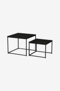 Nordic Furniture Group - Sidobord set Duett, fyrkantig ask - Svart - S...