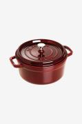 Staub - Gryta La Cocotte rund 26 cm, 5,2 l - Röd - Grytor & kastruller...